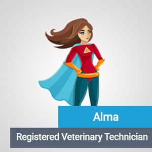 Alma, veterinary team member at Primary Care Animal Hospital in Long Beach