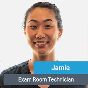 Jamie, veterinary team member at Primary Care Animal Hospital in Long Beach