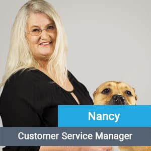 Nancy, client service representative at Primary Care Animal Hospital in Long Beach