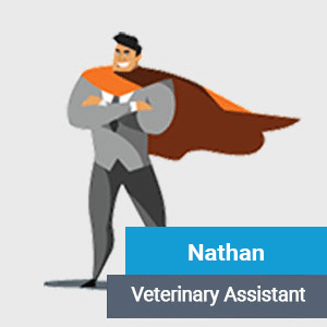 Nathan, veterinary technician at Primary Care Animal Hospital in Long Beach, CA